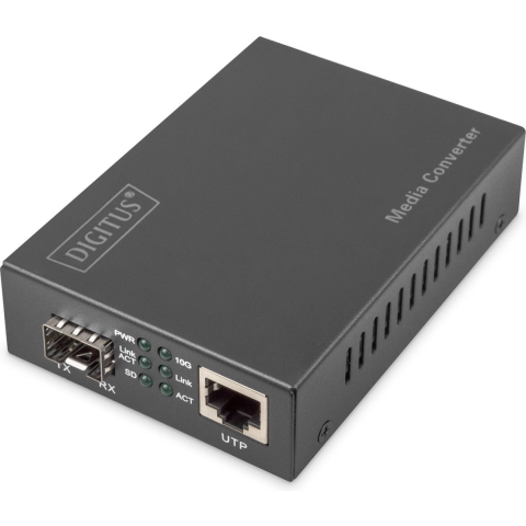 Digitus DN-82211 Mediaconverter 1 SFP, GBIC, LAN, LAN 10/100/1000 MBit/s, SFP 1 / 10 GBit/s