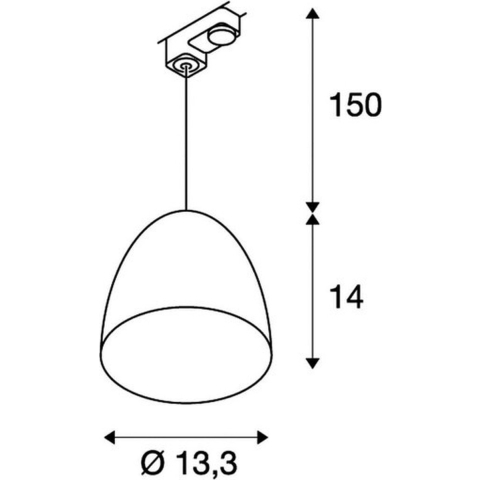 SLV 230V-railsysteem lamp GU10 Wit (glanzend)