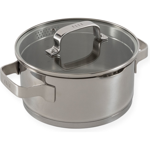ELLE Gourmet Moderne Kookpan met Deksel - Ø 24 cm - RVS