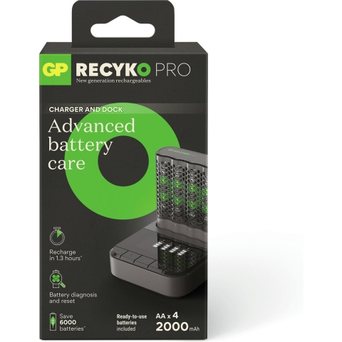 GP Batterijlader USB 1,3H met 4x2100mA AA batterij - 3503077