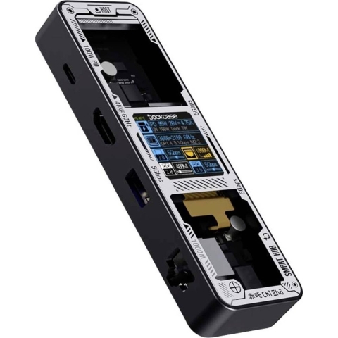 Dockcase DPB61L-EB USB-C dockingstation Geschikt voor merk: Universeel Geïntegreerd display, Incl. laadfunctie, USB-C Power Delivery