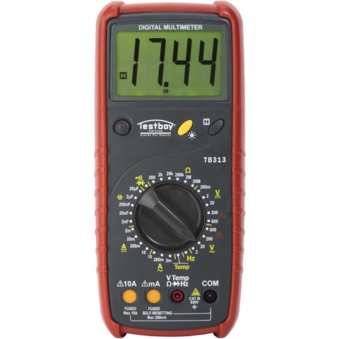 Testboy TB 313 Multimeter Digitaal CAT III 600 V Weergave (counts): 2000