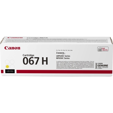 Canon Tonercassette 067 H Origineel Geel 2350 bladzijden 5103C002