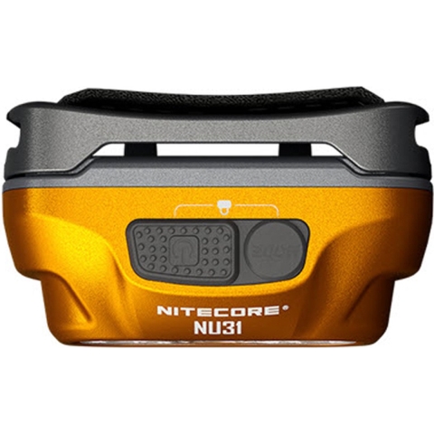 NiteCore NU31 orange Hoofdlamp LED werkt op een accu 550 lm