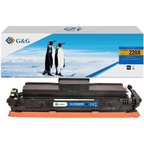 G&G Toner vervangt HP 220X, W2200X Compatibel Zwart 7500 bladzijden NT-PH2200XBK-B-V2-S1