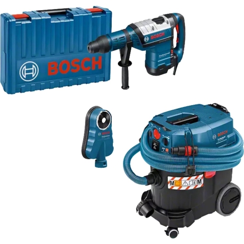 Bosch Blauw Combiset GBH 8-45 DV SDS-Max Boorhamer + GAS 35 M AFC + GDE 68 - 0615A5004K