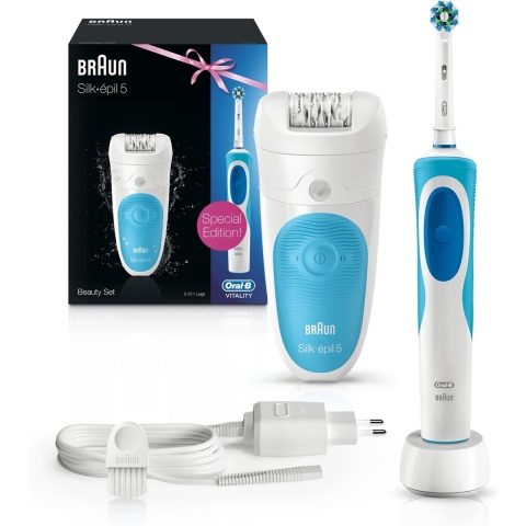 Braun Silk Epil 5 + Oral B Elektrisk Tandbørste