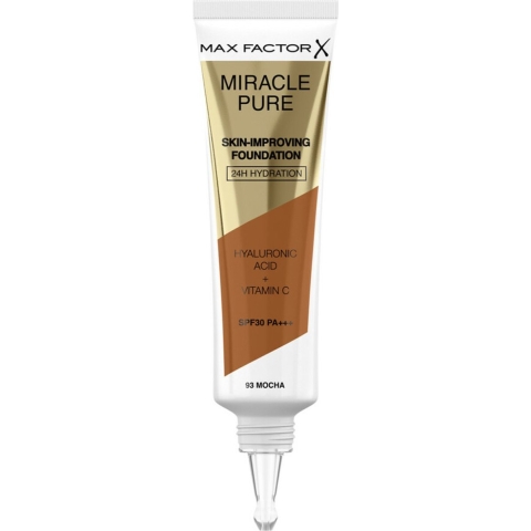 3x Max Factor Miracle Pure Foundation 93 Mocha 30 ml