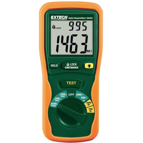 Extech Extech 380260 Isolatiemeter 250 V, 500 V, 1000 V 2000 MΩ
