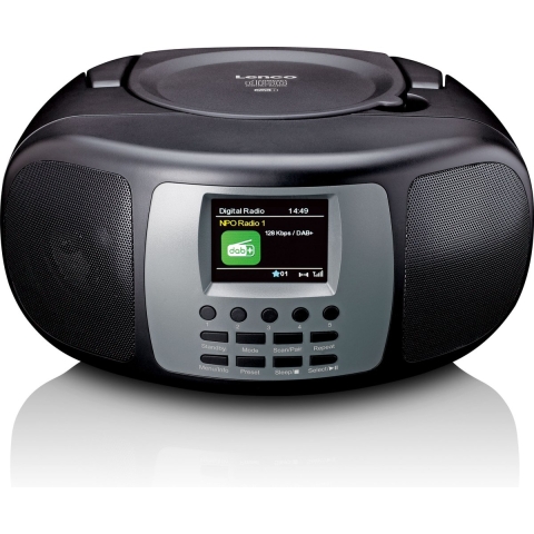 Lenco Draagbare DAB+/FM-radio met Bluetooth® CD-speler en groot LCD-kleurenscherm Zwart - SCD-860BK