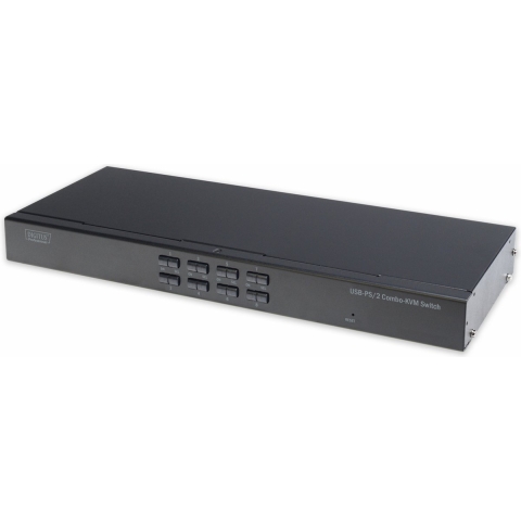 Digitus KVM-Umschalter KVM-switch 8 poorten VGA PS/2, USB 1280 x 1024 Pixel, 1920 x 1200 Pixel
