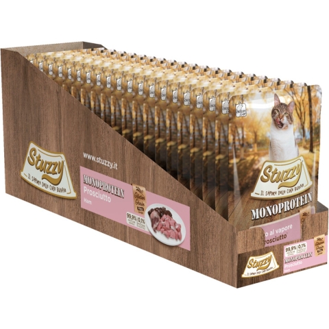 Stuzzy Cat Grain Free Monoprotein met ham nat kattenvoer 85 gram 4 dozen (80 x 85 g)