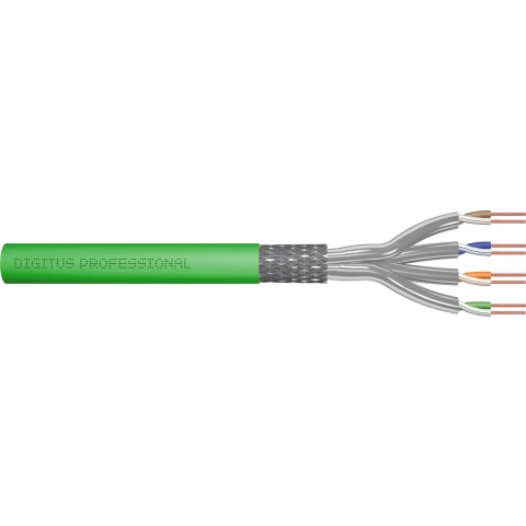 Digitus DK-1843-VH-5 Netwerkkabel CAT 8.1 S/FTP 4 x 2 x 0.6 mm + 0 2 x 0.6 mm Groen 500 m
