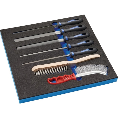 Promat Gereedschapsmodule | 7-delig 2/3-module | vijlen, staalborstels - 4000871246 4000871246