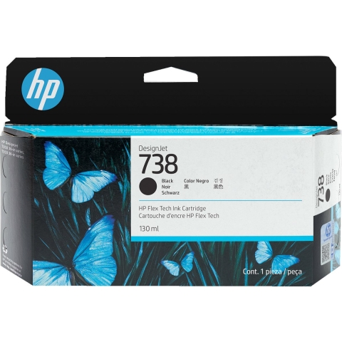 HP 738 130 ml zwarte inktcartridge voor DesignJet