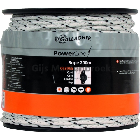 Gallagher PowerLine cord wit 200m - 063956 063956