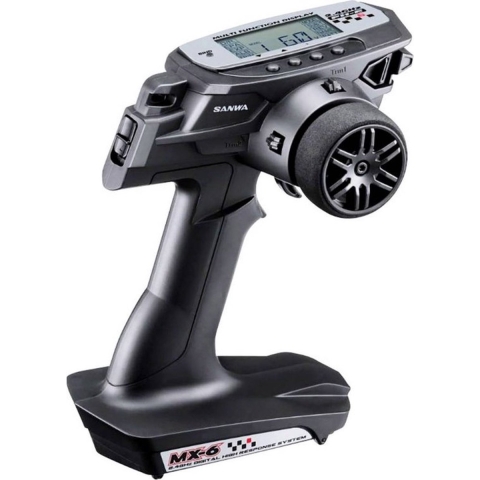 Sanwa MX-6 zender incl. RX-391W ontvanger - 2.4 Ghz