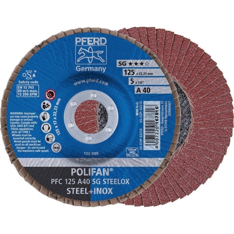 PFERD 67608125 A Sg Steelox Lamellenschijf Diameter 125 mm Boordiameter 22.23 mm 10 stuk(s)
