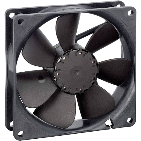 EBM Papst 3412 NGMV Axiaalventilator 12 V/DC 70 m³/h (l x b x h) 25.4 x 92 x 92 mm