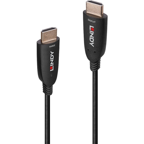 LINDY 38512 HDMI-kabel HDMI Aansluitkabel HDMI-A-stekker 20.00 m Zwart 8K UHD