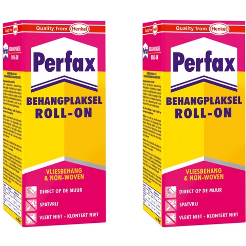 4x pakken Perfax roll-on behanglijm/behangplaksel 200 gram -
