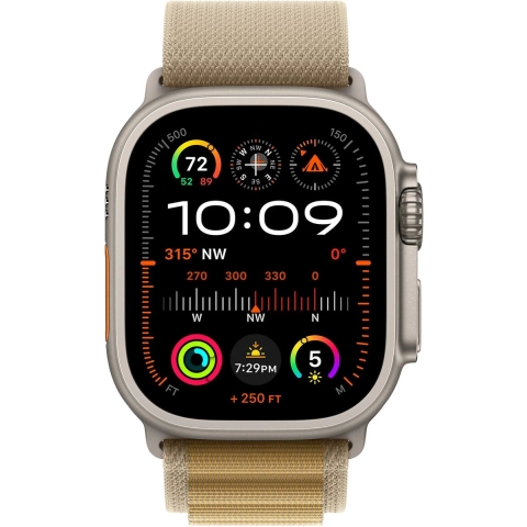 Apple Watch Ultra 2 GPs + Cellular 49mm Tan Alpine Loop Large Smartwatch