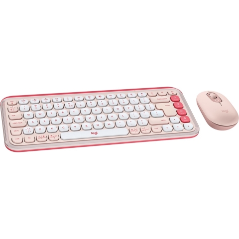 Logitech Pop Icon Combo Draadloos Toetsenbord En Muis Roze