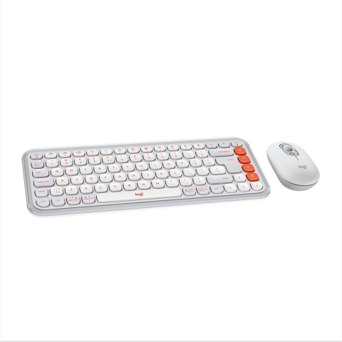 Logitech Pop Icon Combo Draadloos Toetsenbord En Muis Wit