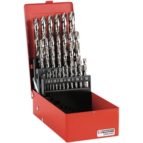 Facom 222a.tj sets geslepen boren 1-13mm - 222A.TJ25