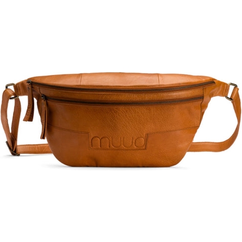 MUUD Vegas XL Whisky - Handgemaakt leren heuptas 21x48cm