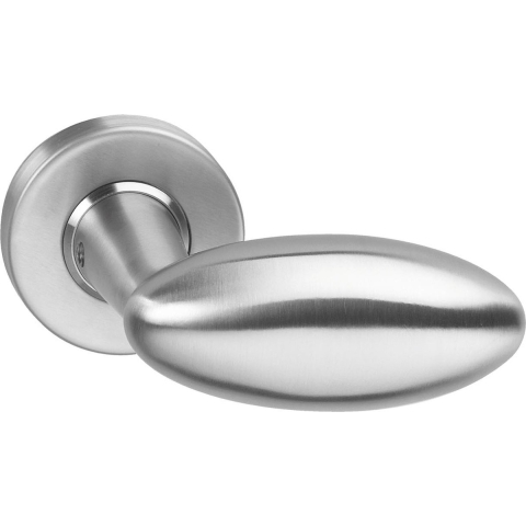 Intersteel Deurkruk Golfclub op rozet met ring met veer rvs geborsteld