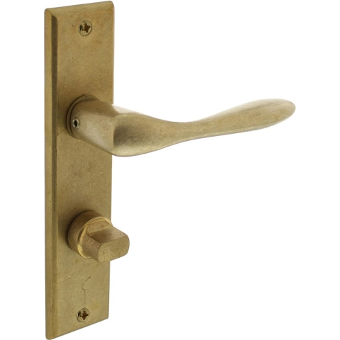 Intersteel Deurkruk Banaan met schild 181x41x7mm messing getrommeld