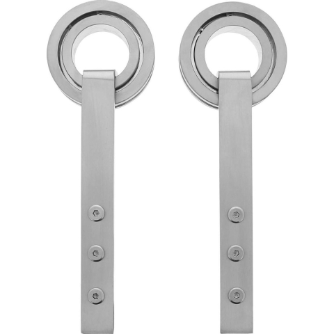 Intersteel Set van 2 hangrollen Modern 255 mm rvs geborsteld