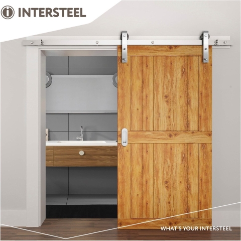 Intersteel Schuifdeursysteem Basic rvs geborsteld
