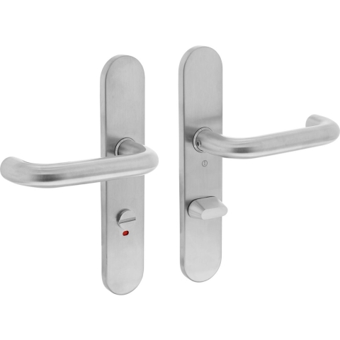 Intersteel Deurkruk Rond op schild rvs geborsteld