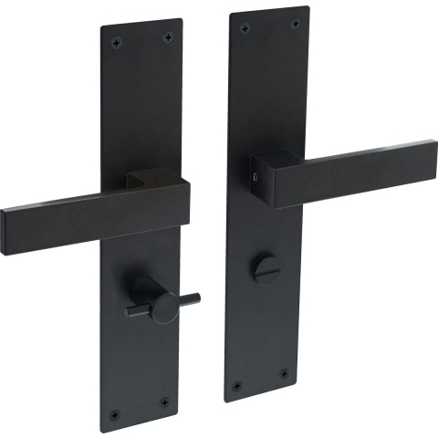 Intersteel Deurkruk Amsterdam met schild 250x55x2mm zwart