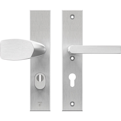 Veiligheidsbeslag Edge Plus Wing-knop+kruk Blok PC72 anti-kerntrek/omkeerbaar/252x52x12/alu. gesl. F1/SKG3