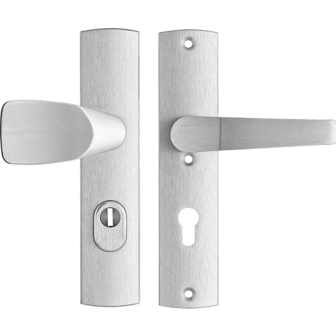 Veiligheidsbeslag Premium Wing-knop+kruk Arrow PC72 anti-kerntrek/omkeerbaar/242x52x13/alu. gesl. F1/SKG3