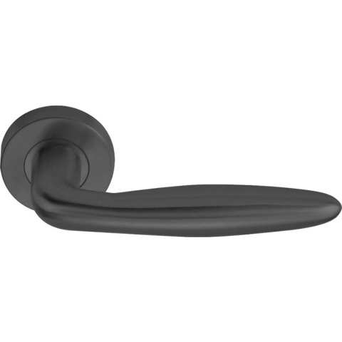 FORMANI Deurkruk BASIC LBXVIIIH op ronde rozet PVD Gunmetal