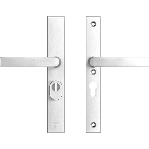 AXA Veiligheidsbeslag Edge Plus smal kruk Blok PC55 anti-kerntrek aluminium naturel