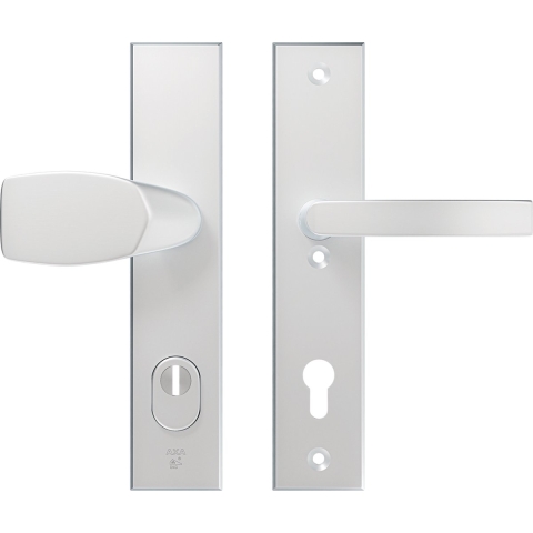 AXA Veiligheidsbeslag Edge Plus kruk Wing+Blok PC92 anti-kerntrek aluminium naturel