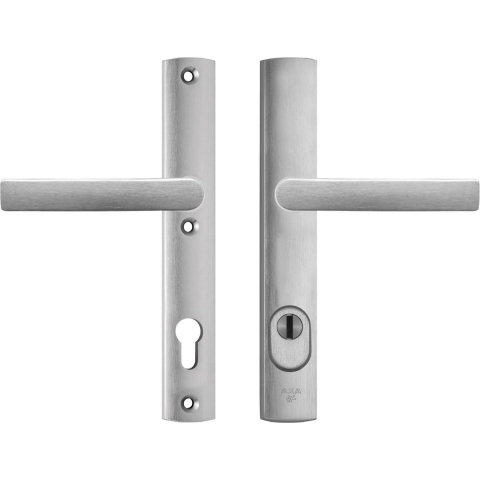 AXA Veiligheidsbeslag Curve Plus smal kruk Blok PC92 anti-kerntrek aluminium naturel