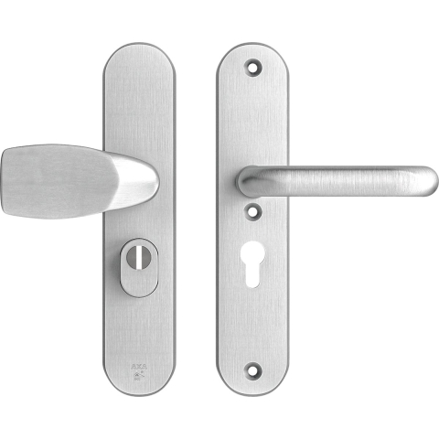 AXA Veiligheidsbeslag Oval Plus kruk Wing+U PC55 anti-kerntrek aluminium naturel