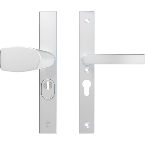AXA Veiligheidsbeslag Edge Plus smal kruk Wing+Blok PC55 anti-kerntrek aluminium naturel