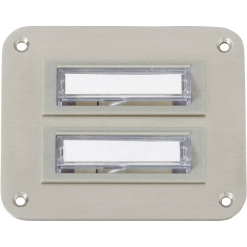 Heidemann 70143 Belplaat Met naambord 2-voudig RVS 24 V/1 A