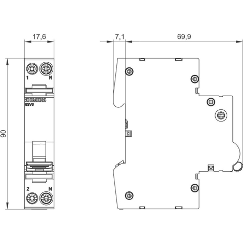 Siemens 5SV60166KK13 Brandbeveiligingsschakelaar 2-polig 13 A 0.03 A 230 V 1 stuk(s)