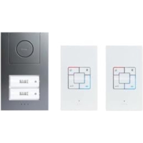 m-e modern-electronics Vistus AD ALU 4020 A Vistus Complete set voor Deurintercom Kabelgebonden Tweegezinswoning Antraciet