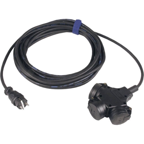 SIROX 345.510 Stroom Verlengkabel 16 A Zwart 10.00 m H07RN-F 3G 1,5 mm²