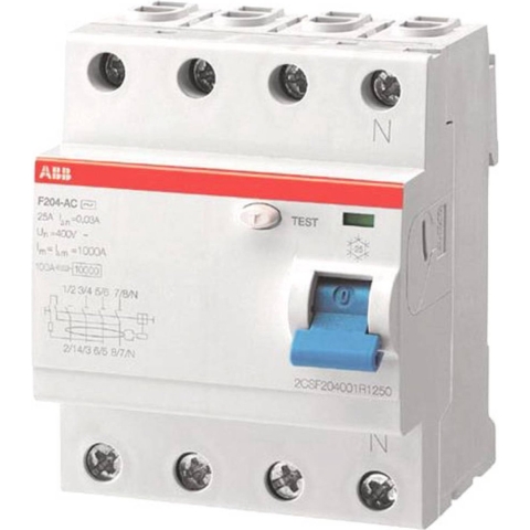 ABB 2CSF204123R1630 F204A-63/0,03L Aardlekschakelaar A 4-polig 63 A 0.03 A 230 V