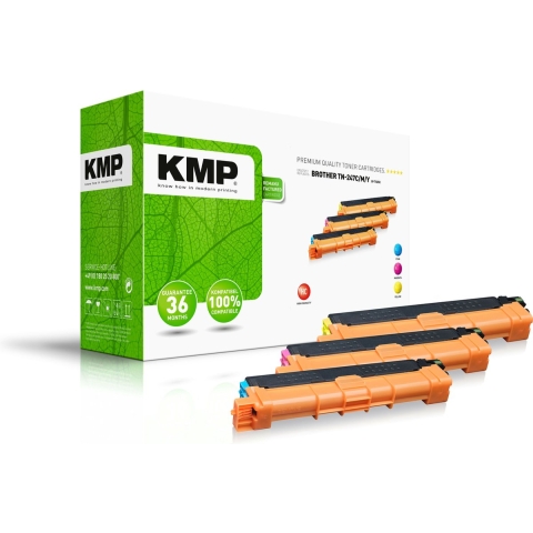 KMP Tonercassette vervangt Brother TN-247C, TN-247M, TN-247Y, TN247C, TN247M, TN247Y Compatibel Cyaan, Magenta, Geel 2300 bladzijden B-T125X